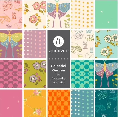 Celestial Garden by Alexandra Bordal for Andover Fabrics
