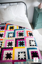 Quilt by Log Cabin Stars by Quilty Love