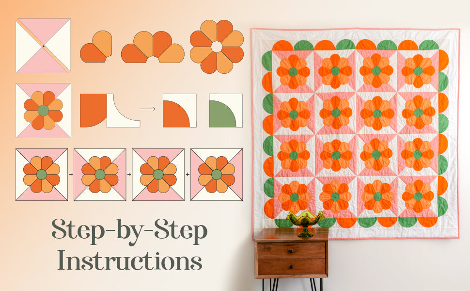 Retro Curved Pieced Quilts by Erin Grogan of Love Sew Modern