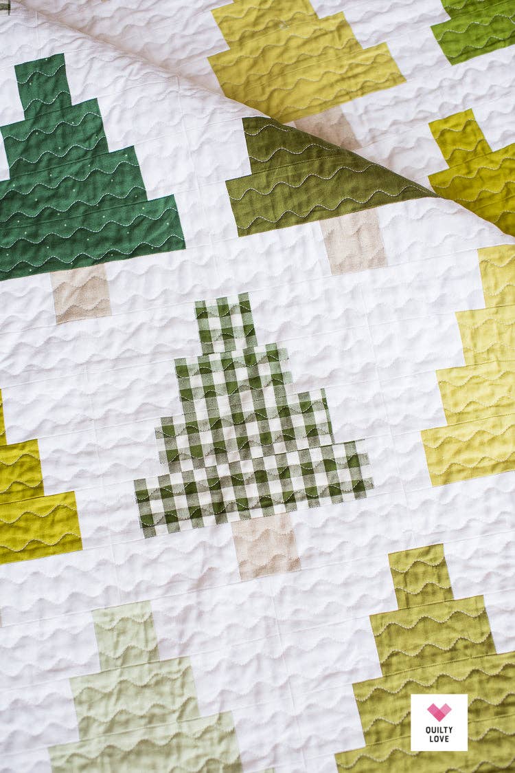 Quilty Trees Quilt Pattern by Quilty Love | Modern Tree Quilt Pattern