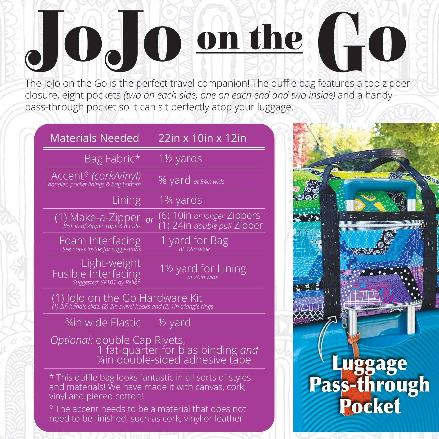 JoJo on the Go duffle bag Kit featuring Rocket Science by AGF