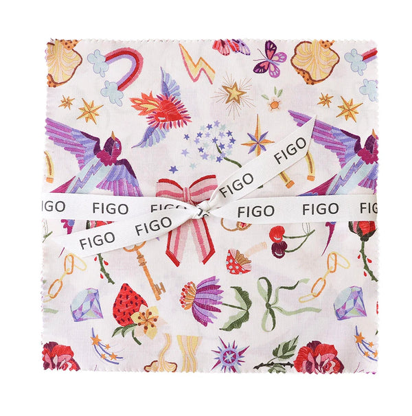 Once Upon a Charm 10" Squares Tile Bundle (42 Pieces) | by Josephine Kimberling for FIGO Fabrics