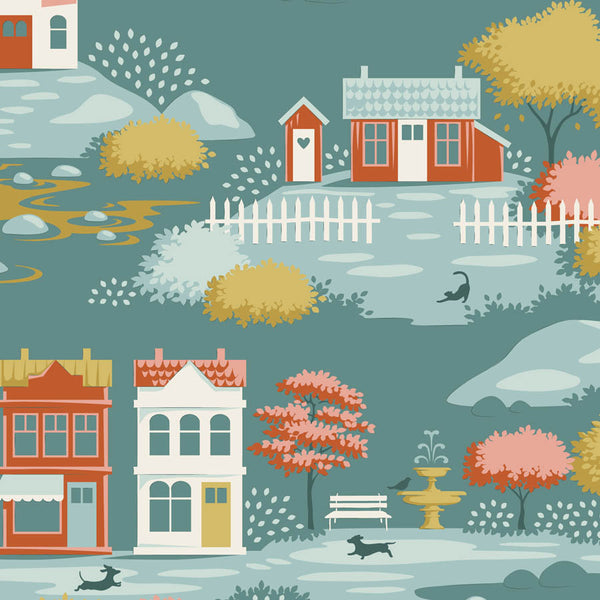 Village - Teal | Tilda Village Life