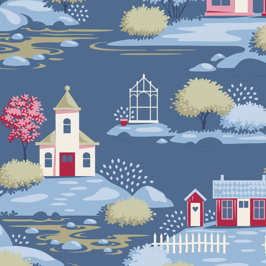 Village - Blue | Tilda Village Life