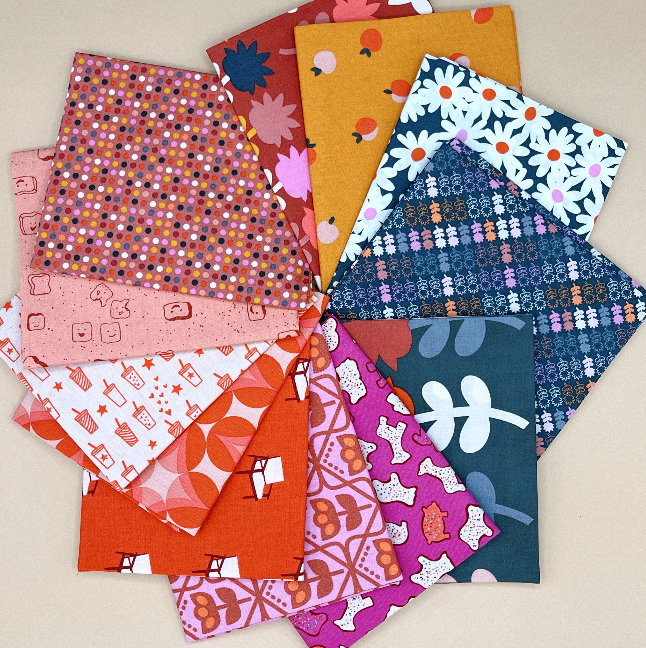 Cinnamon Toast 12 piece Fat Quarter Bundle by Dana Willard for Art Gallery Fabrics