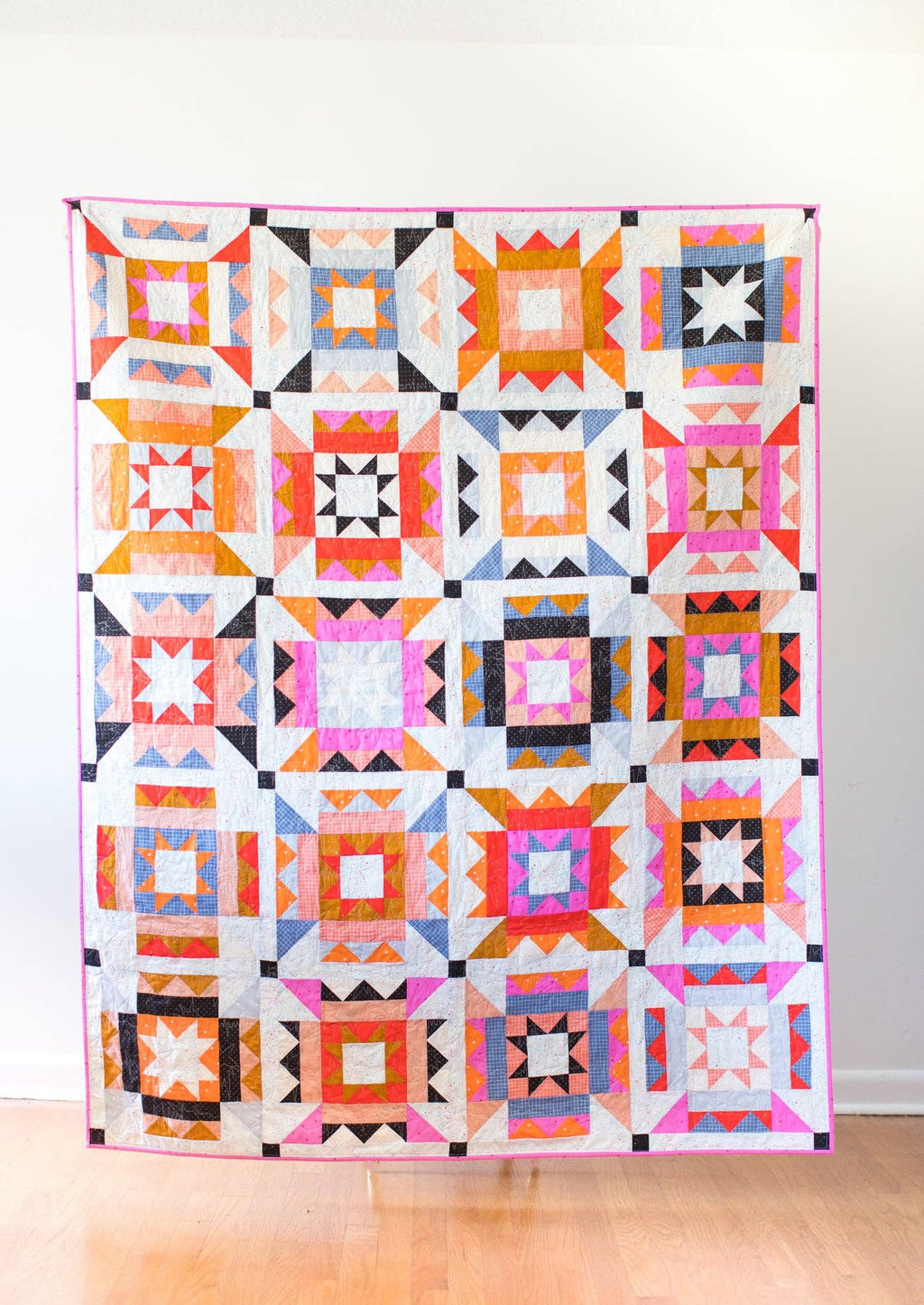 Quilt made with Nova Star Quilt Pattern by Then Came June