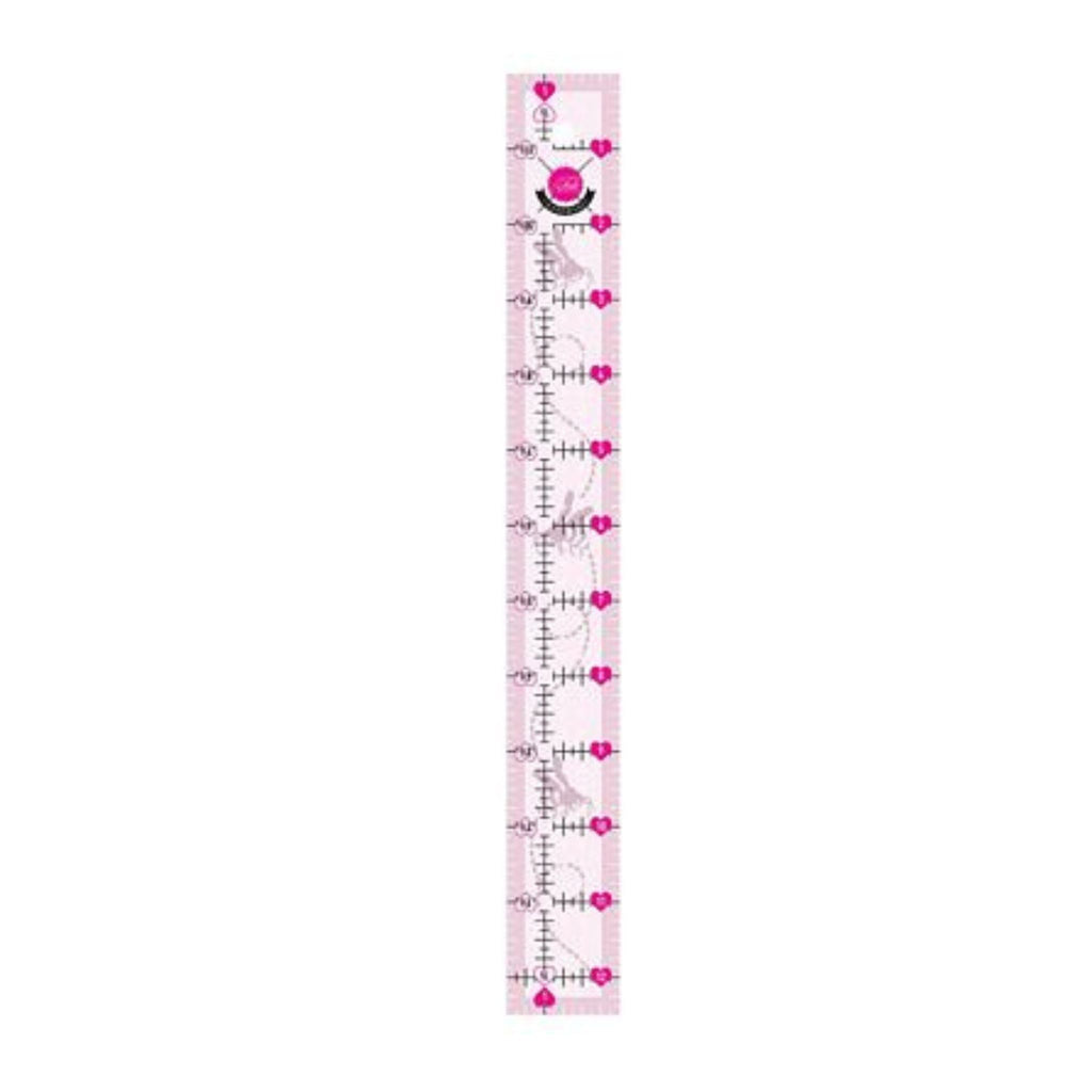 Tula Pink Acrylic Bee Ruler 1.5" x 12.5" 