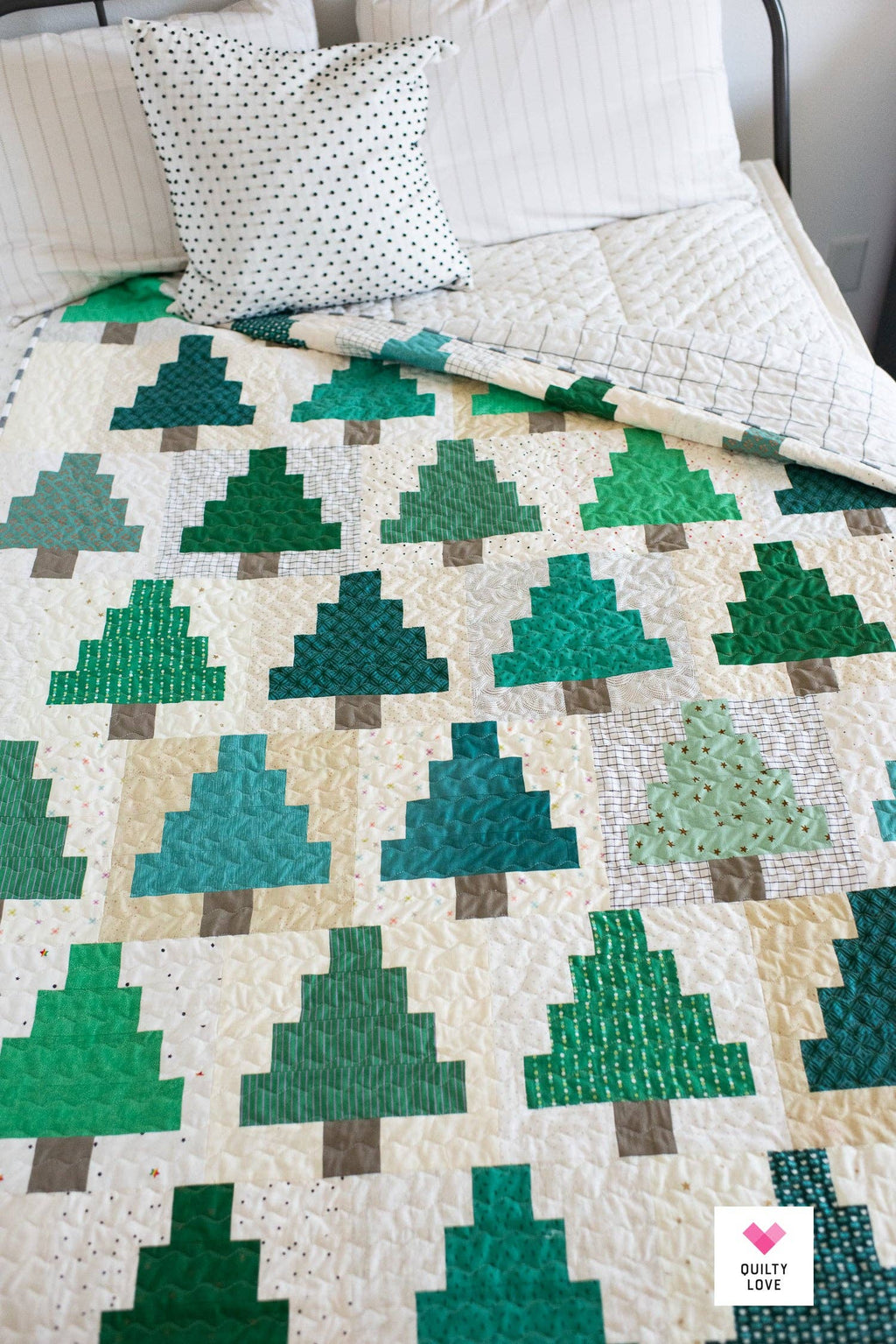 Quilty Trees Quilt Pattern by Quilty Love | Modern Tree Quilt Pattern