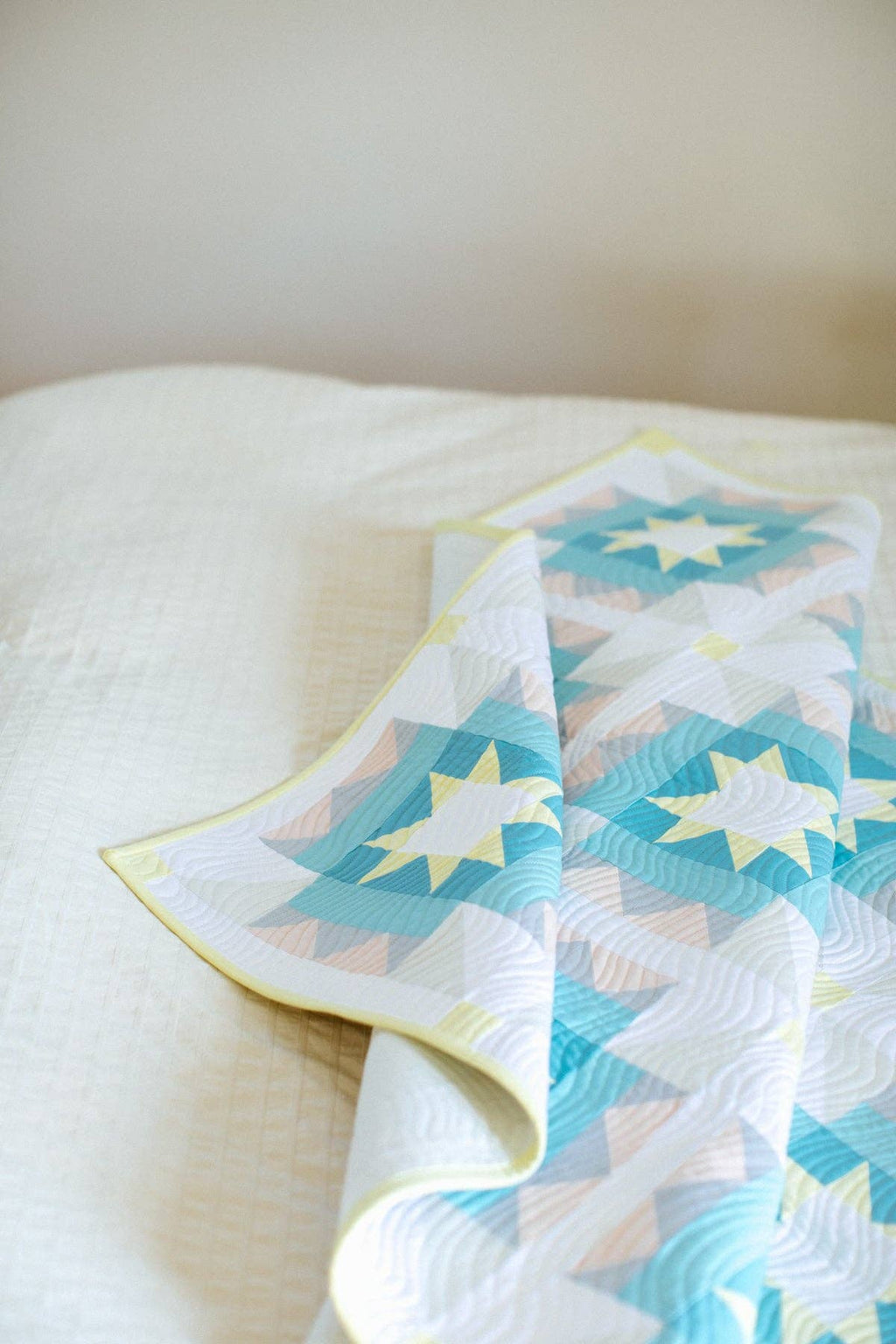 Nova Star Quilt Pattern by Then Came June | Modern Star Fat Quarter Quilt Pattern