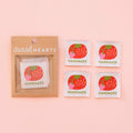 Sarah Hearts Tomato  Pin Cushion Handmade Sew In Labels
