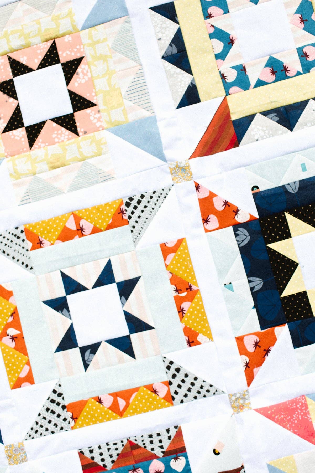 Nova Star Quilt Pattern by Then Came June | Modern Star Fat Quarter Quilt Pattern
