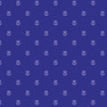 Flower Fields Blue fabric with blooming garden pattern by Jojulein Design