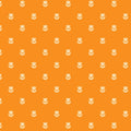 Flower Fields - Orange fabric with blooming garden pattern by Jojulein Design