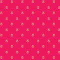 Flower Fields - Fuchsia fabric with pink floral pattern by Jojulein Design.