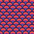 Fan Flowers - Navy fabric with vibrant blooming garden pattern