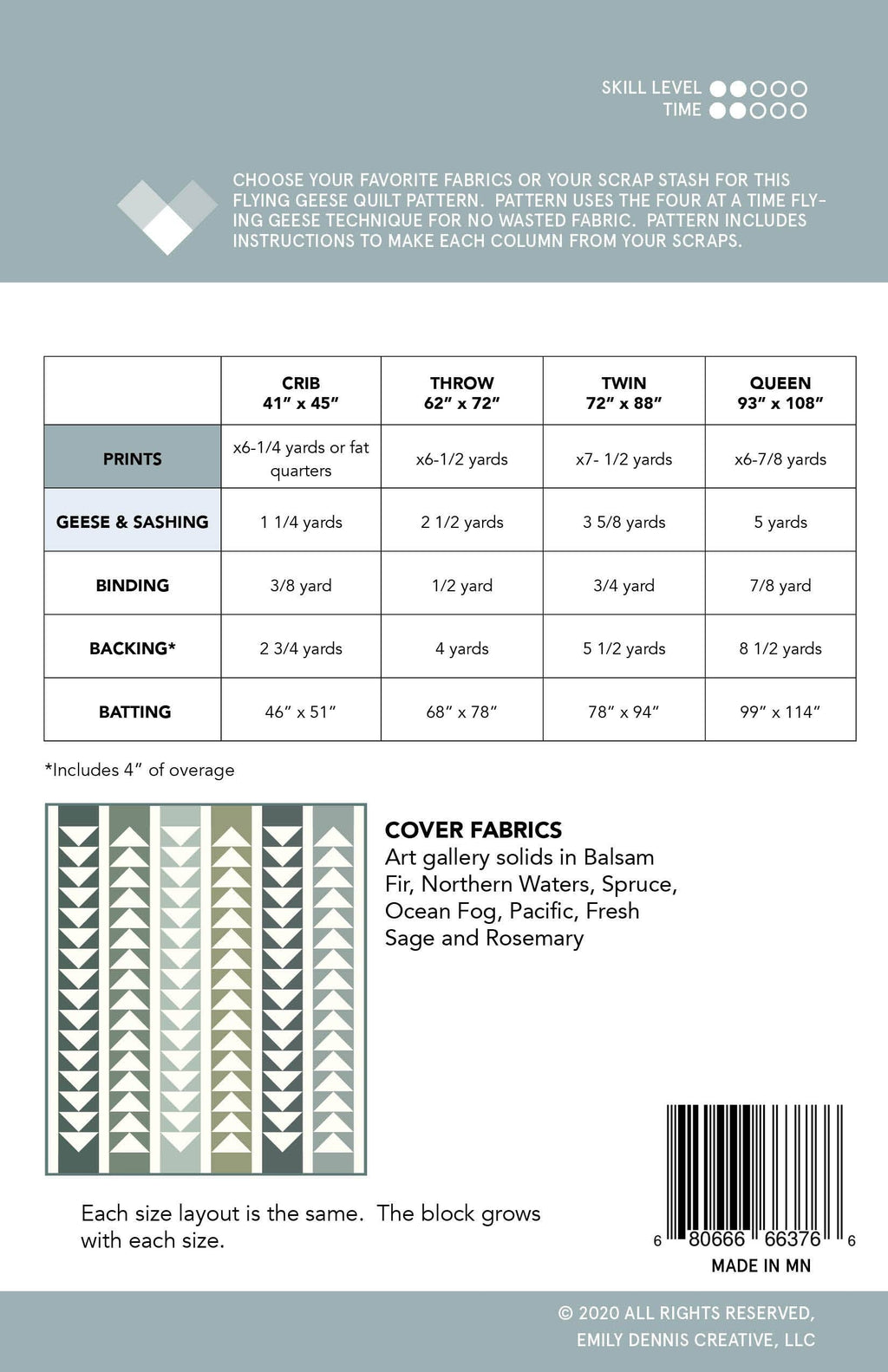 Flying Quilt Pattern by Quilty Love | Modern Flying Geese Quilt Pattern