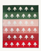 Tree Rows Quilt Pattern by Quilty Love | Modern Christmas Tree Quilt Pattern