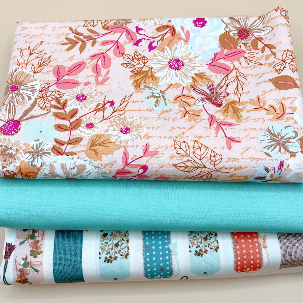 3 yard bundle Bookish by Sharon Holland and Art Gallery Pure Solids