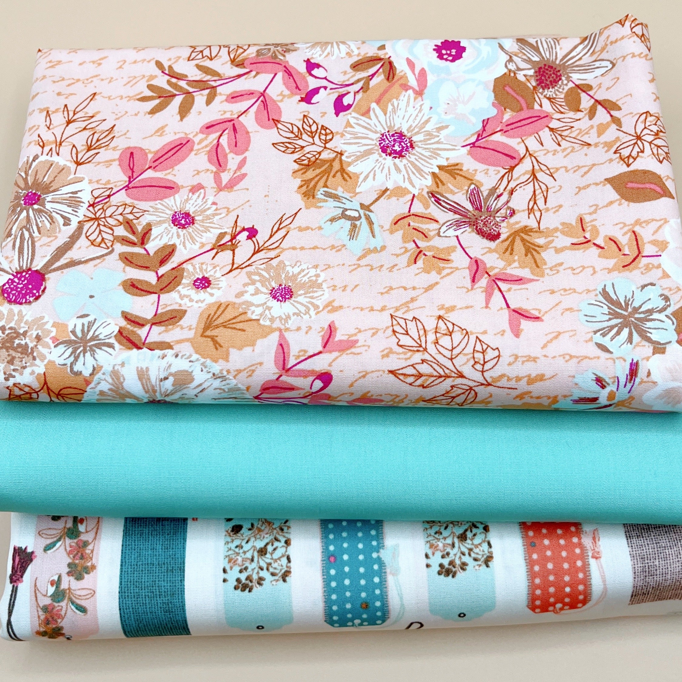 3 yard bundle Bookish by Sharon Holland and Art Gallery Pure Solids