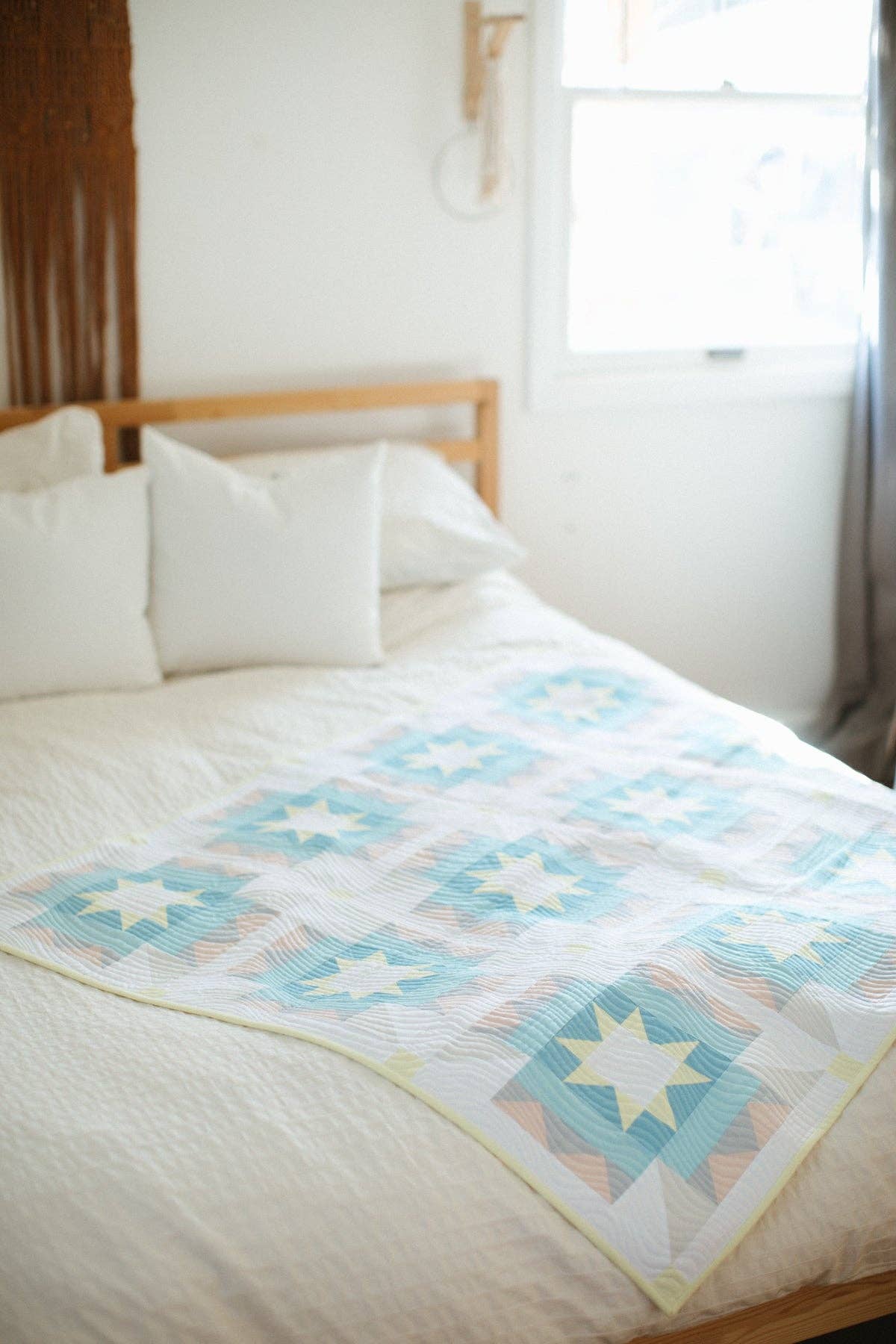 Nova Star Quilt Pattern by Then Came June | Modern Star Fat Quarter Quilt Pattern