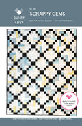 Scrappy Gems Quilt Pattern by Quilty Love | Fat Quarter & Stash Buster Quilt Pattern