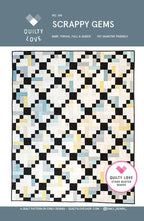 Scrappy Gems Quilt Pattern by Quilty Love | Fat Quarter & Stash Buster Quilt Pattern