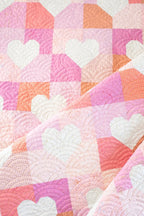 Quilt with heart patterns Patchwork Hearts by Quilty Love