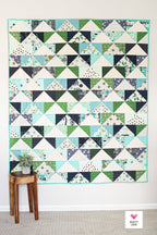 Patchwork Flying Geese Quilt Pattern by Quilty Love | Stash Buster Quilt Pattern