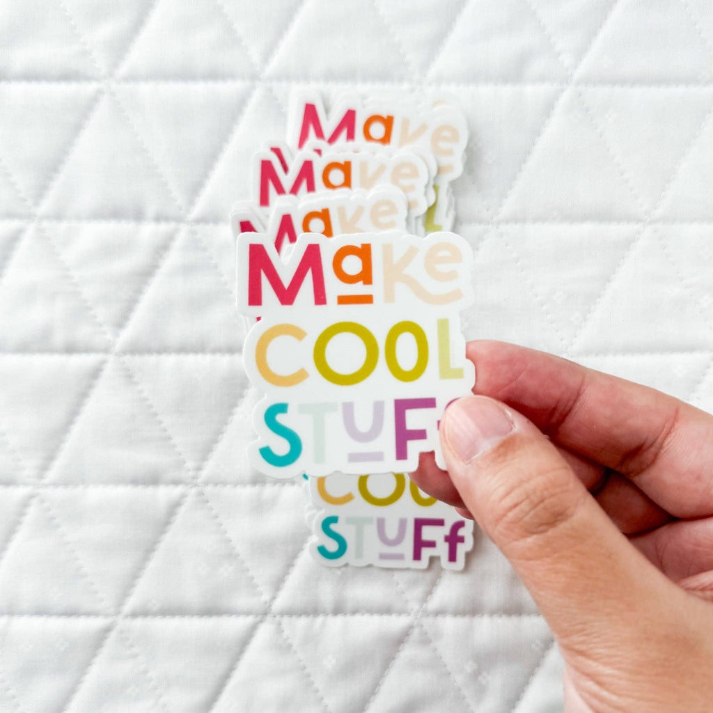 Cotton and Joy Make Cool Stuff Vinyl Sticker