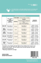 Fabric requirements chart Log Cabin Stars by Quilty Love