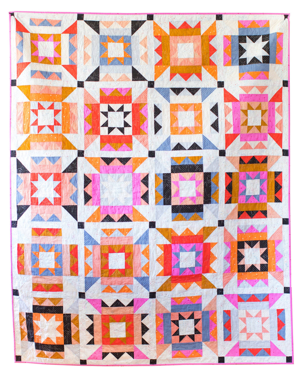 Quilt made with Nova Star Quilt Pattern by Then Came June