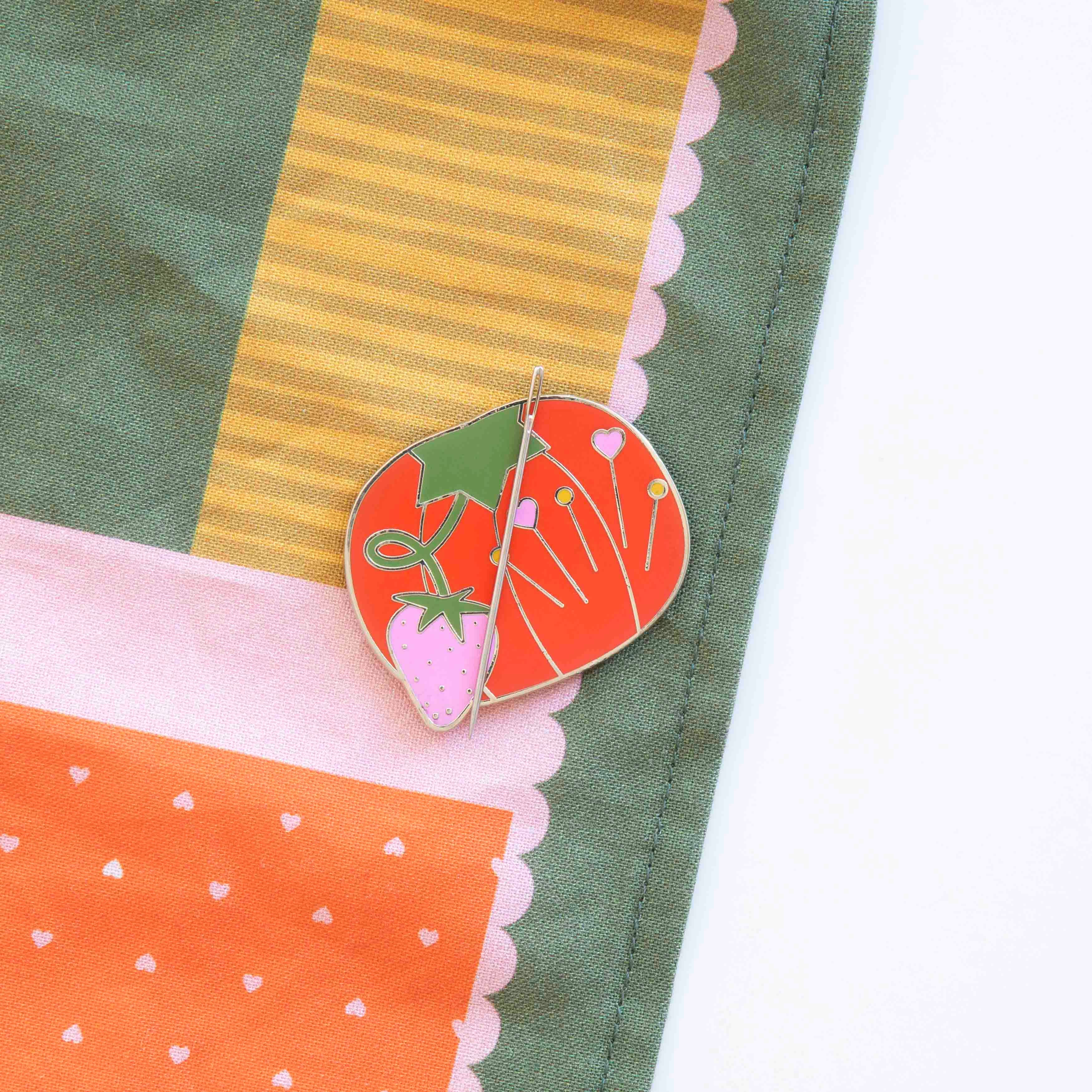 Tomato Pincushion Magnetic Needle Minder from Sarah Hearts