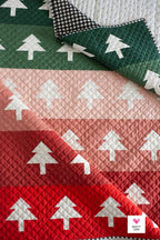 Tree Rows Quilt Pattern by Quilty Love | Modern Christmas Tree Quilt Pattern