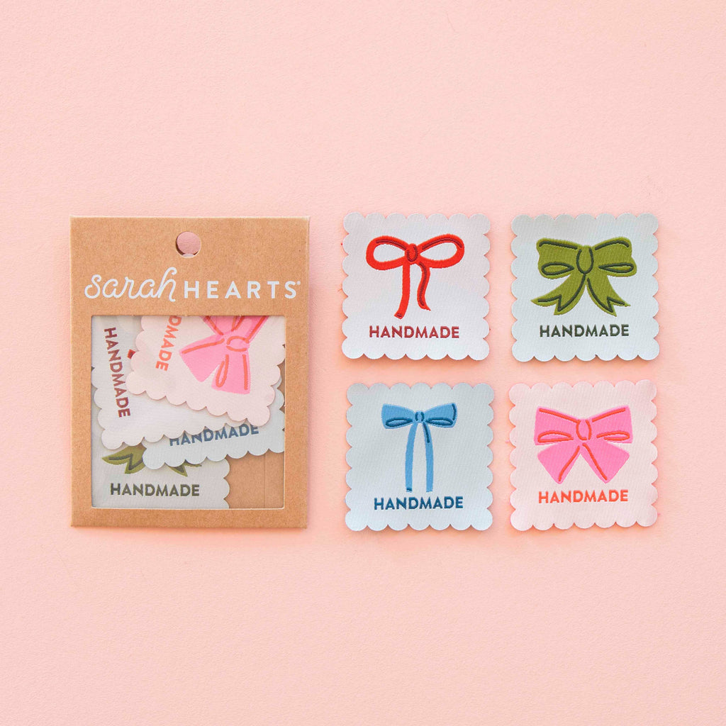 Sarah Hearts Handmade Bow Sew In Label Tags