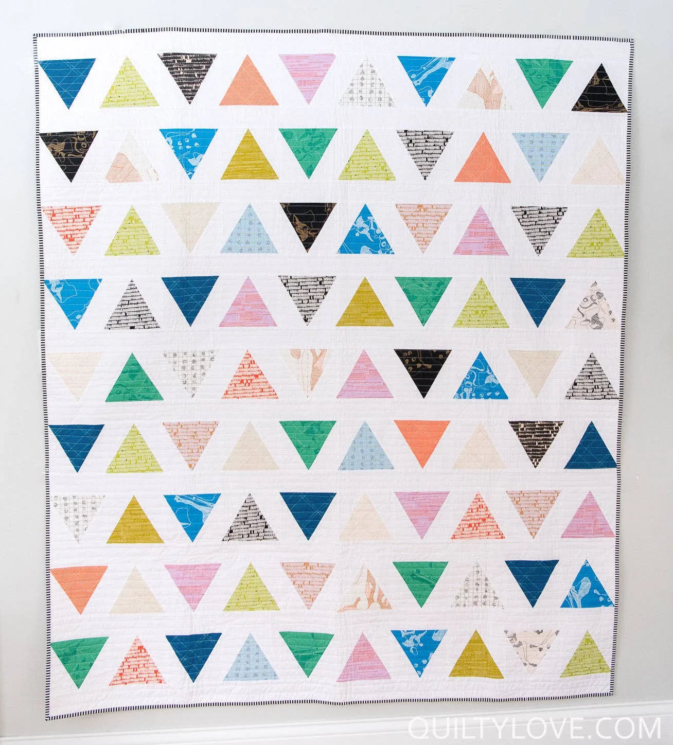 Scrappy Triangle Pop Quilt Triangle Pop by Quilty Love
