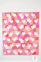 Pink & Purple Colorway Patchwork Hearts by Quilty Love