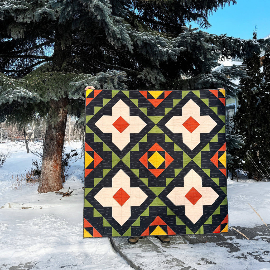 Quilt made with Spruce Woods Quilt Pattern from The Blanket Statement Quilt Co