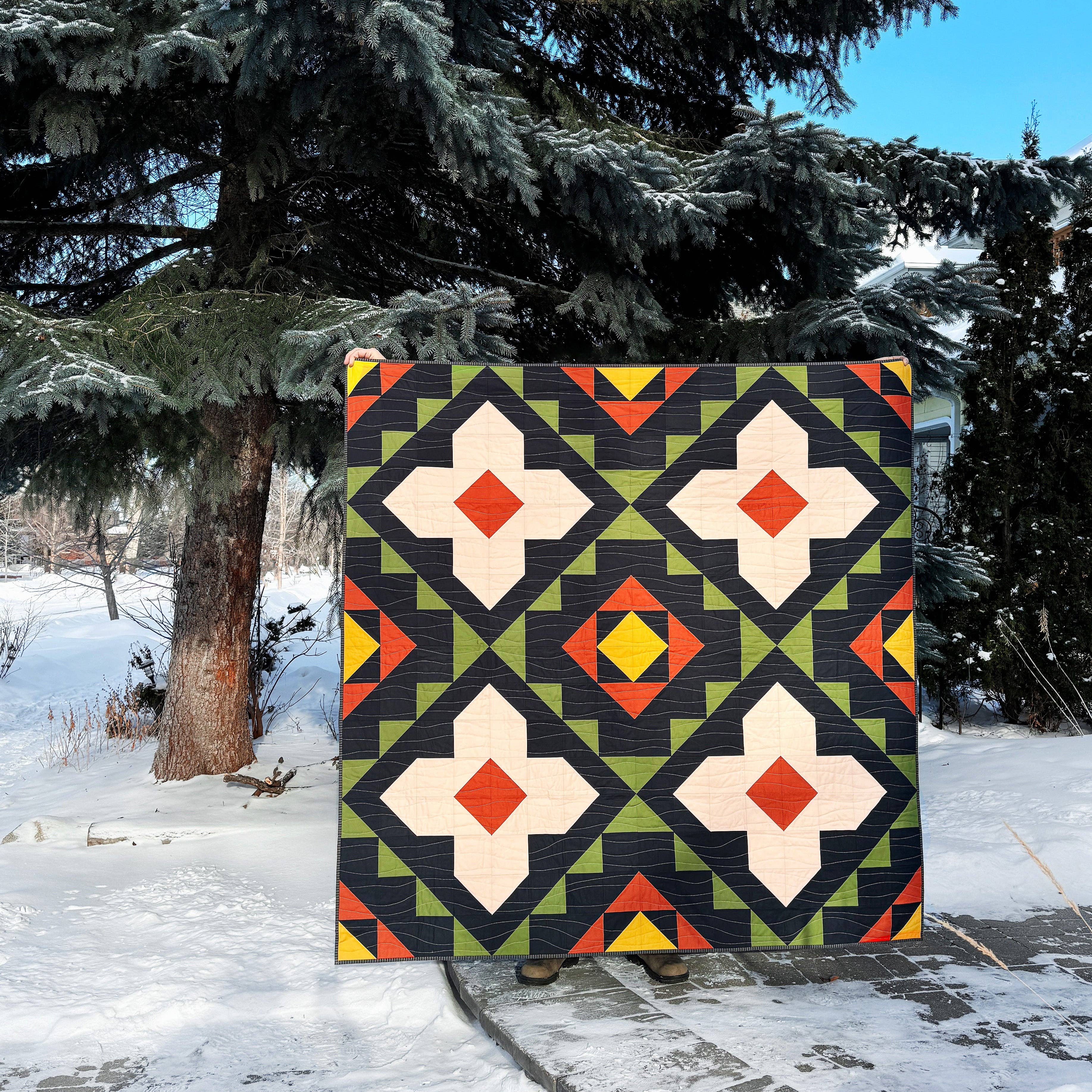 Quilt made with Spruce Woods Quilt Pattern from The Blanket Statement Quilt Co