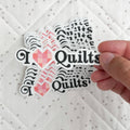 I Heart Quilts Vinyl Sticker by Cotton and Joy