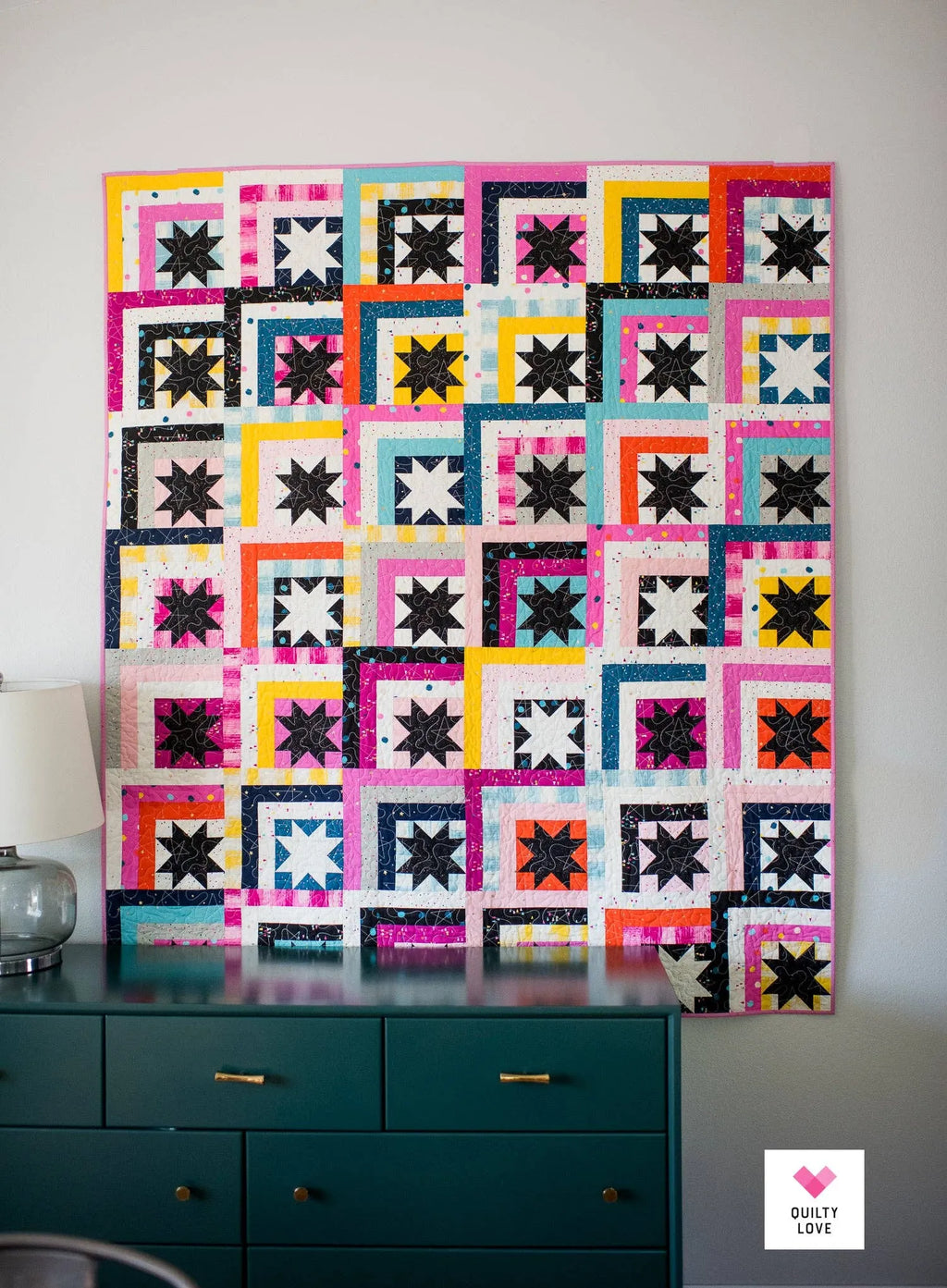 Example Quilt by Log Cabin Stars by Quilty Love