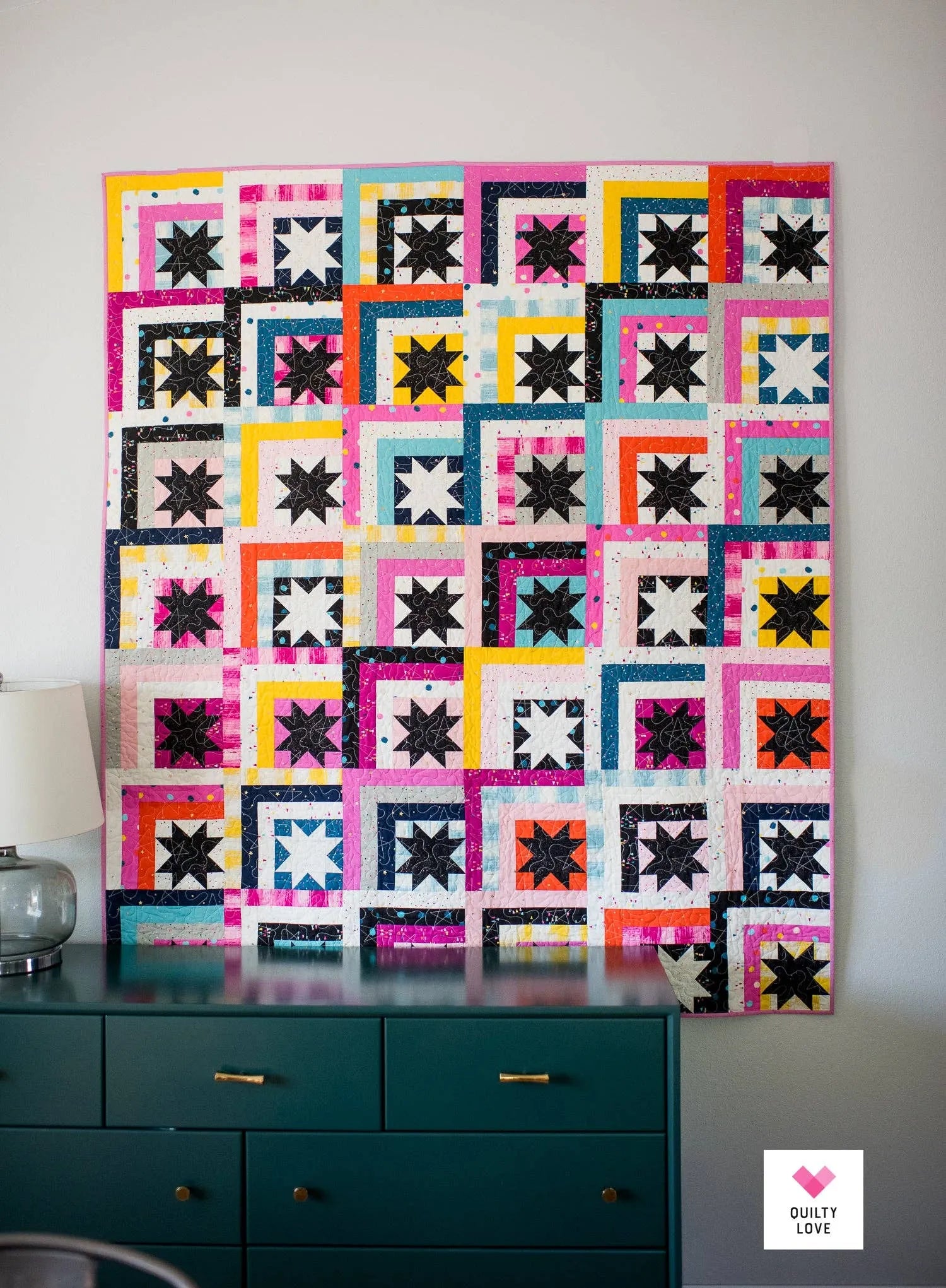 Example Quilt by Log Cabin Stars by Quilty Love