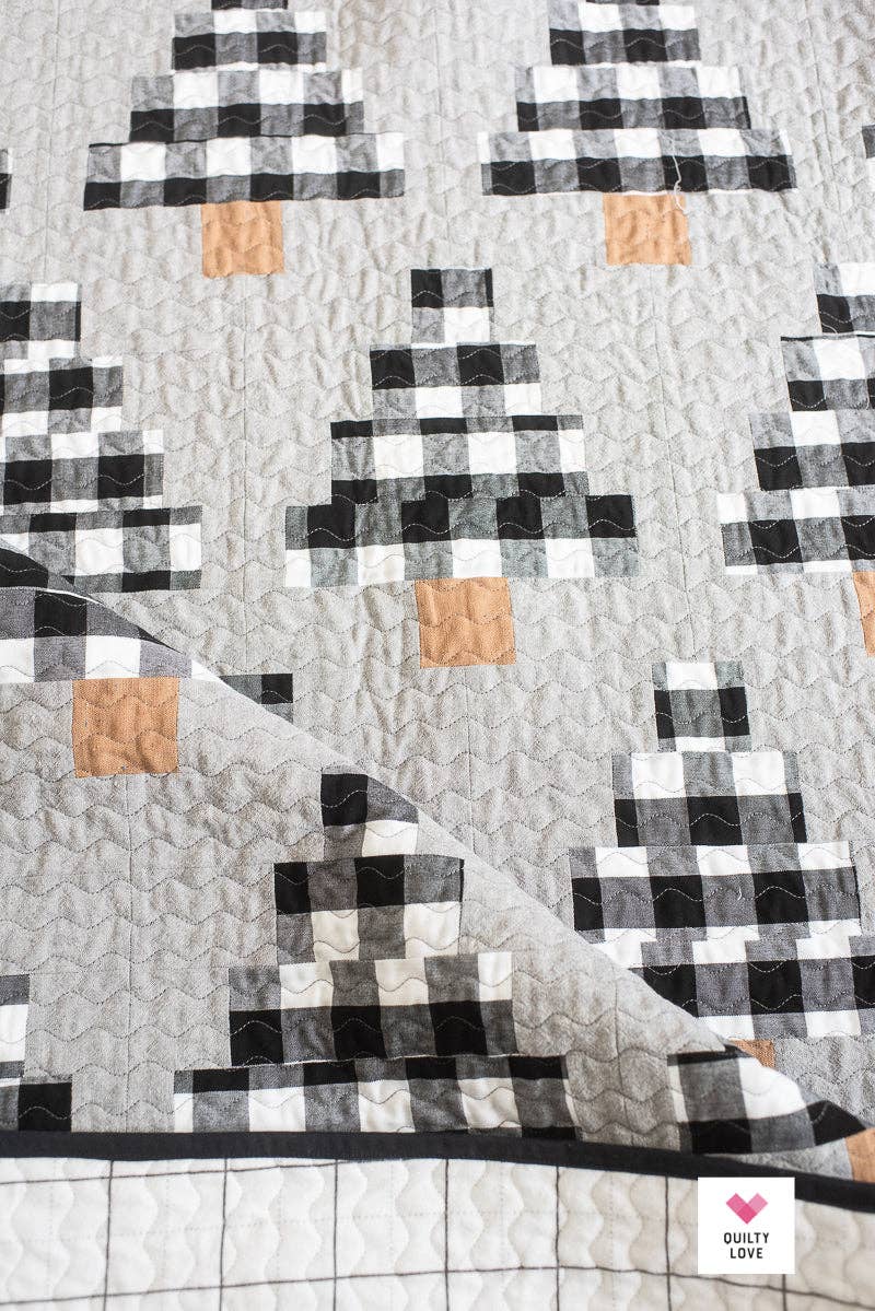 Quilty Trees Quilt Pattern by Quilty Love | Modern Tree Quilt Pattern