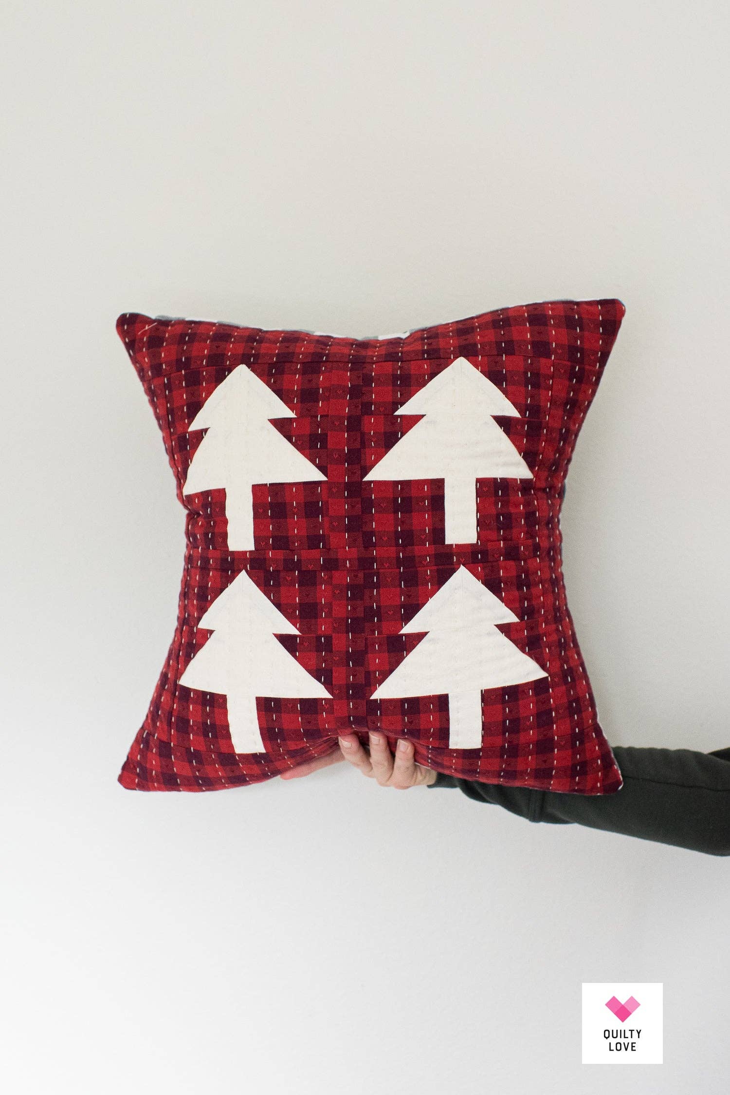 Tree Rows Quilt Pattern by Quilty Love | Modern Christmas Tree Quilt Pattern