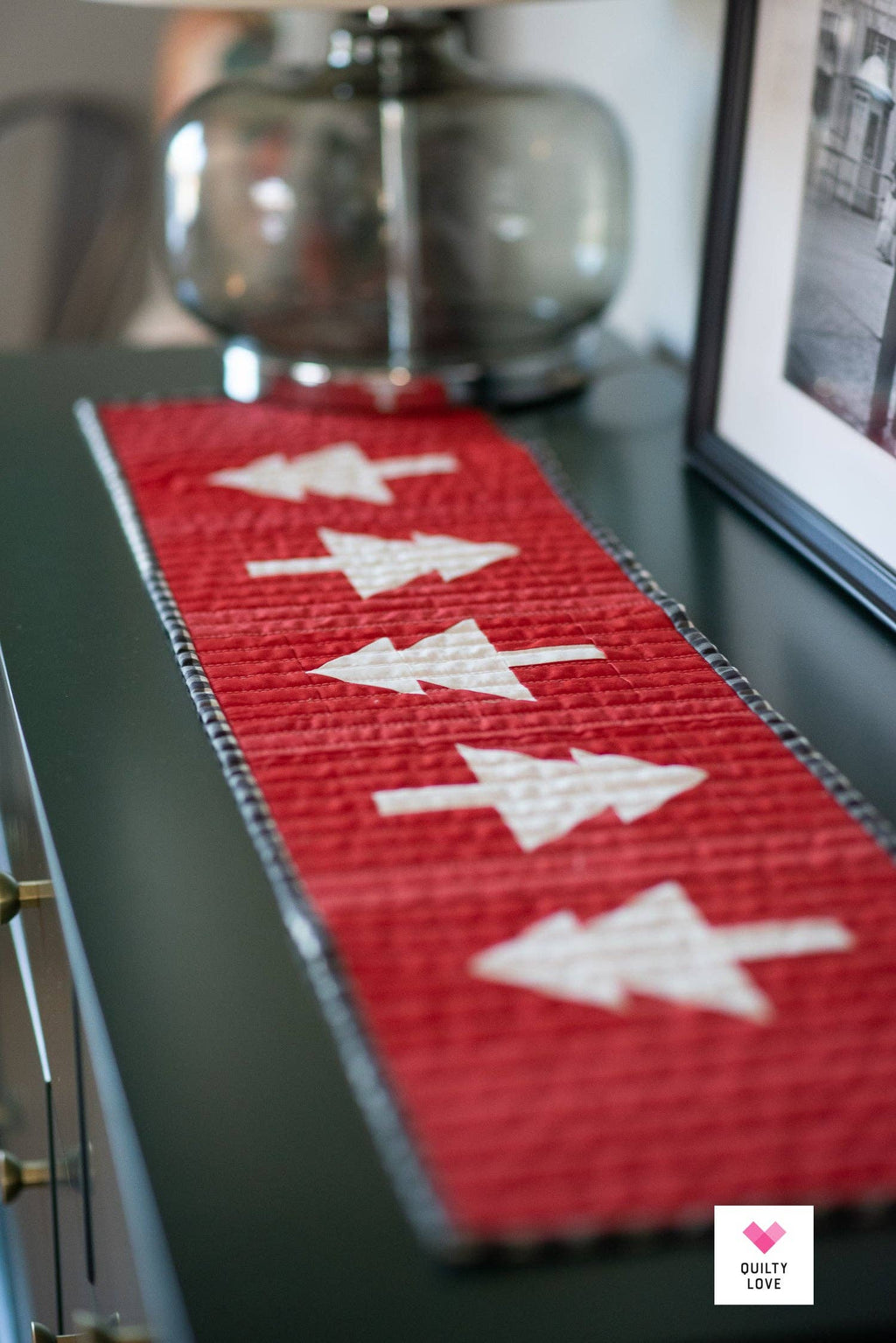 Tree Rows Quilt Pattern by Quilty Love | Modern Christmas Tree Quilt Pattern