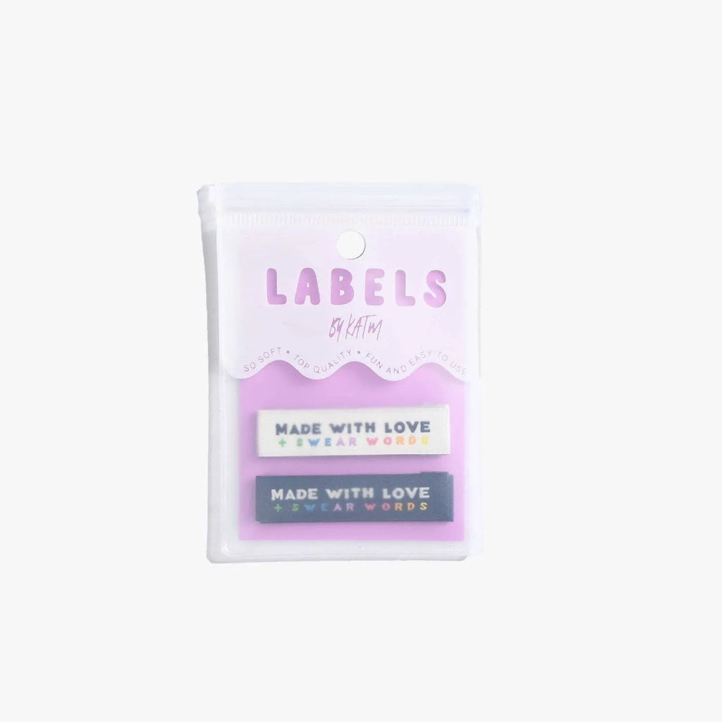 KATM Labels Pack of labels with a white background