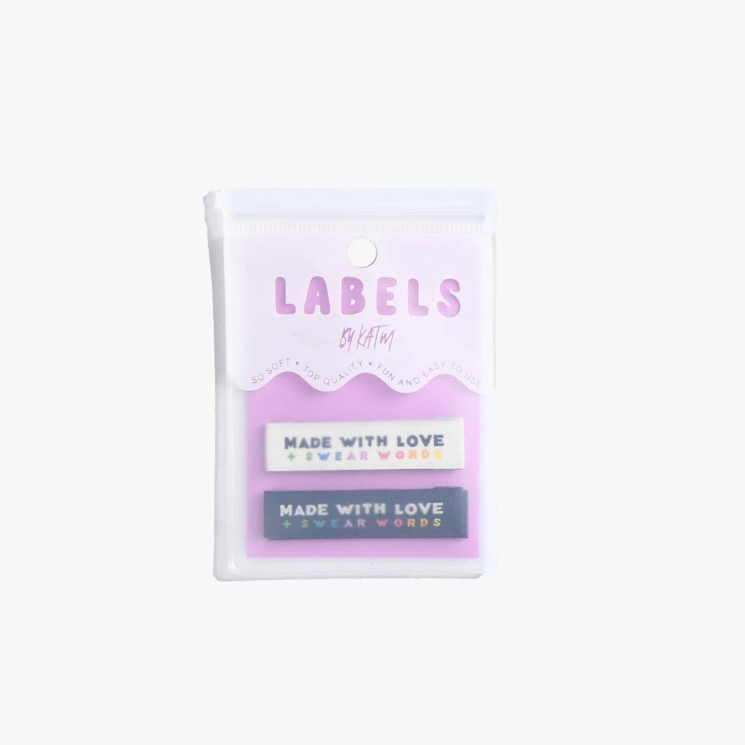 KATM Labels Pack of labels with a white background