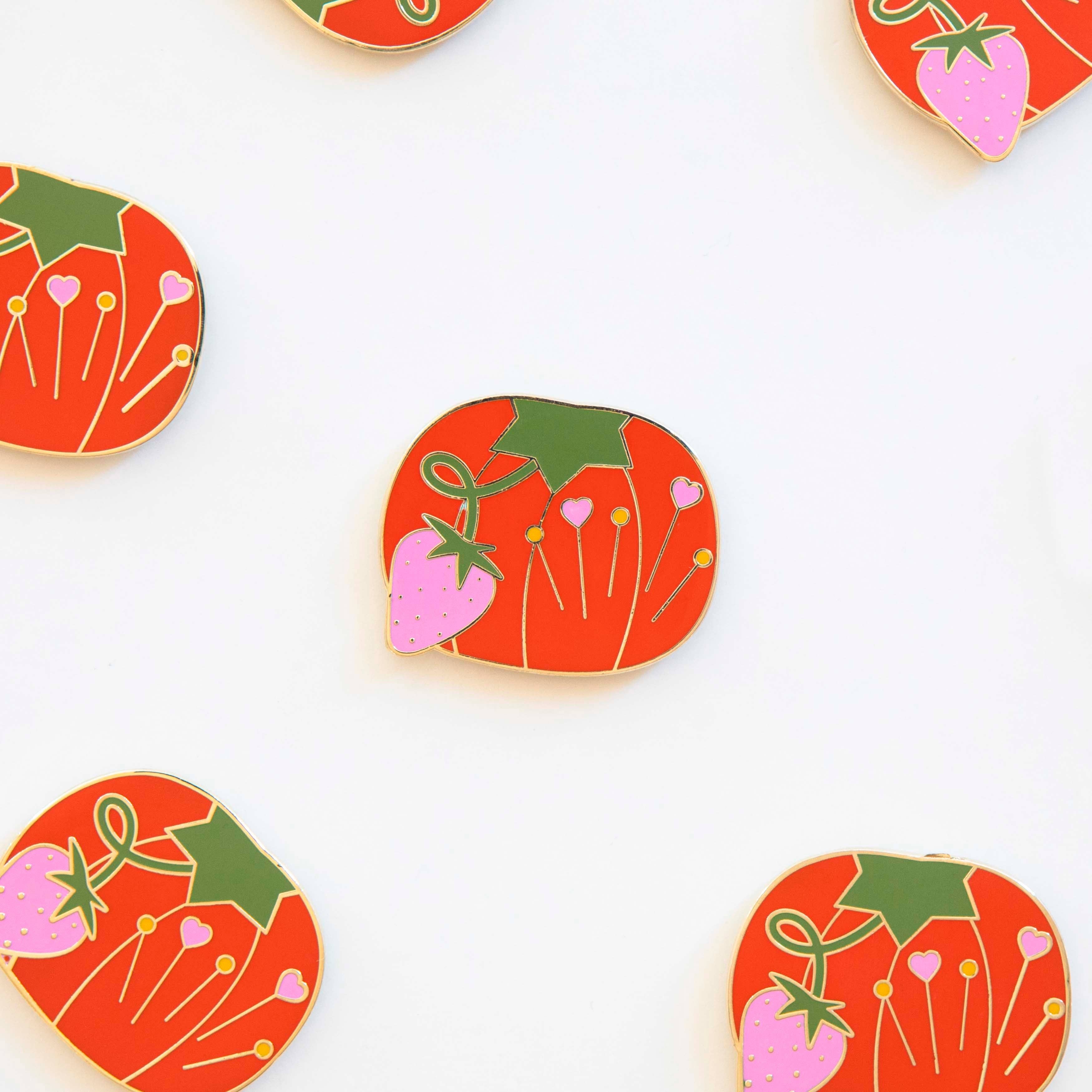 Tomato Pincushion Magnetic Needle Minder from Sarah Hearts