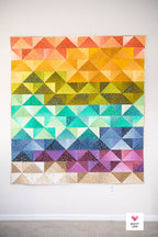 Patchwork Flying Geese Quilt Pattern by Quilty Love | Stash Buster Quilt Pattern