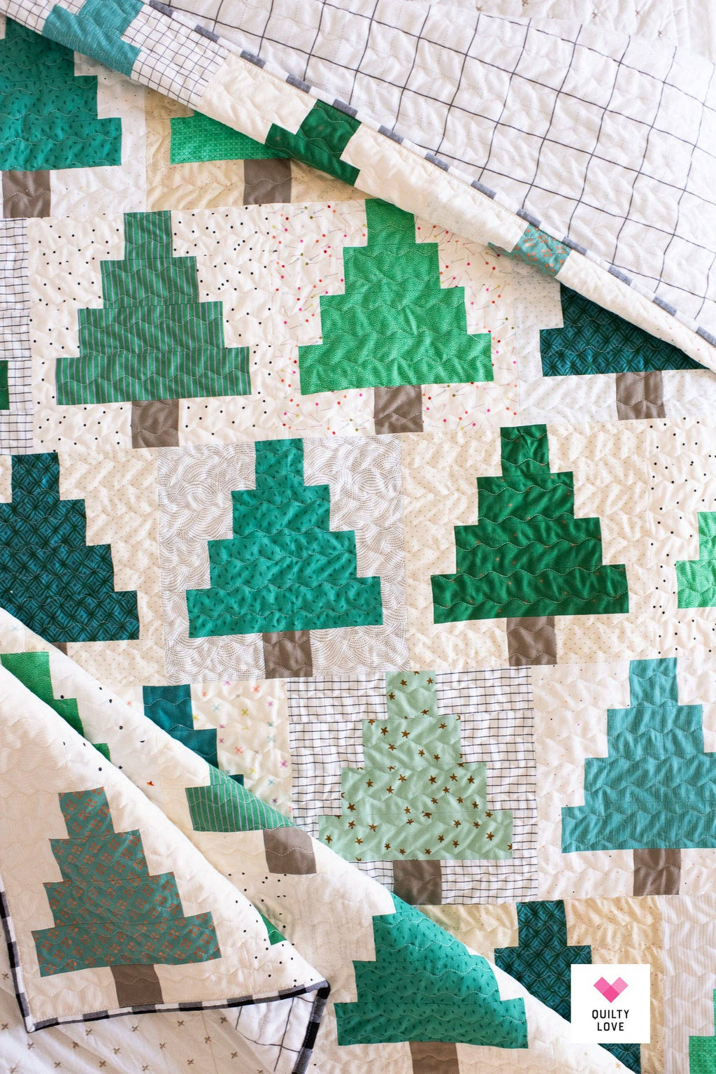 Quilty Trees Quilt Pattern by Quilty Love | Modern Tree Quilt Pattern