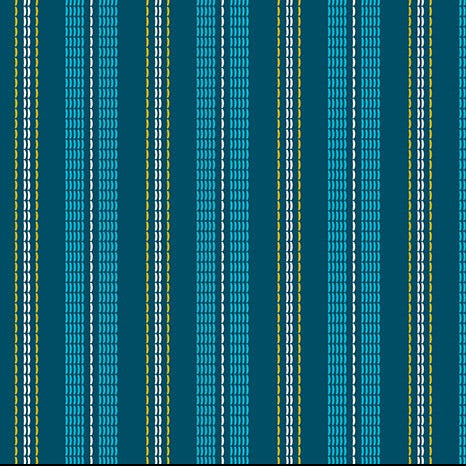 Once Upon a Charm Teal Stripe Yardage | FIGO Fabrics